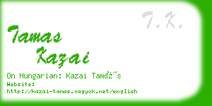 tamas kazai business card